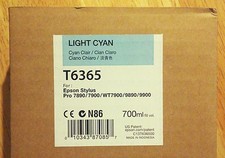 02-2022 NIB EPSON T6365 Light Cyan Ink 700ml for Stylus Pro 7890/7900/9890/9900 picture