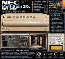 NEC MultiSpin 2Xc CDR-C301 7 Disc SCSI CD-ROM Changer Vintage External Jukebox picture