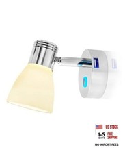 12V Boat Interior Reading Light USB Port, 3W DC RV Polished Finish with USB picture