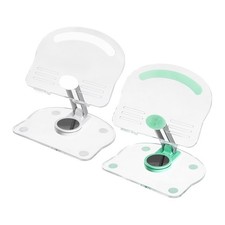 2 PCS Acrylic Tablet Stand,Acrylic Tablet Holder Adjustable Foldable,Green White picture