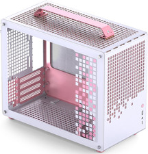 Pink White Micro ATX Mini Tower PC Case Carry Handle 240mm AIO Support picture