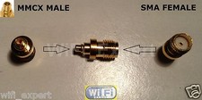 1 x Gold Plated SMA Female to MMCX Male Straight RF Connector Adapter USA picture