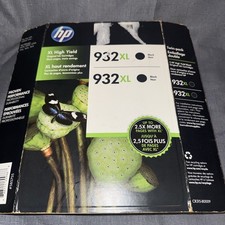HP 932XL Genuine Sealed Black Ink Cartridge 2 Pack New Sealed EXP 01/2018 picture
