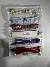 Flat USB to Lightning Cable Multicolor Set USB Standard Type A Male Universal picture