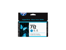 HP 712 29-ml Cyan DesignJet Ink Cartridge, 3ED67A picture