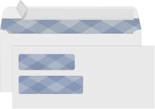 500#10 Double Window Security Envelopes,  NO.10 Self-Seal Window Envelopes De... picture