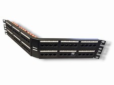 Panduit CPPLA48WBLY Modular Mini-Com Angled 48 Port Patch Panel with Hardware picture
