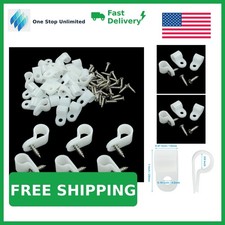 Hitefu 3/8 Inch R-Type Cable Clamp White 100 Pcs picture