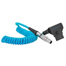 1636 Inch Coiled DTap To 2Pin LEMO 0B Male Power Cable Nylon Braided Blue picture