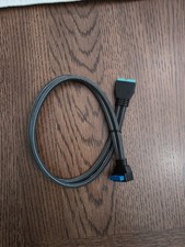 CableMod ModFlex Sleeved Right Angle Internal USB 3.0 Cable Grey Sleeved picture