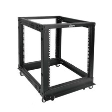 Tecmojo 12U Open Frame Server Rack,4-Post Adjustable Depth Network Rollong Rack. picture
