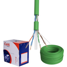 CAT6 1000FT Cable CCA UTP Unshielded Solid 23AWG Ethernet Network RJ45 Green picture