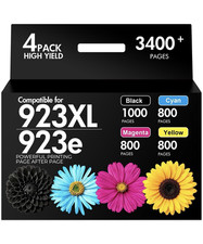 923XL/923e Compatible Ink Cartridges for HP 4-Pack BK C M Y High Yield picture