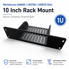 Minisforum UM680 / UM760 / UM870 Slim 10 Inch Rack Mount 3d Print PETG 1U picture