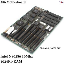 AT RETRO MOTHERBOARD WITH INTEL N80286-10 286 10MHZ 1MB RAM CPU TESTED 100% OK picture