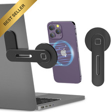 CloudValley Adjustable Laptop Stand, Magnetic Phone 180° Adjustable, Black picture