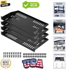 4PCS 1U Server Rack Shelf, Universal Vented Rack Mount Cantilever Tray for 19... picture