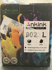 ANKINK 902XL Ink Cartridges - BLACK 2 Pack Open Box picture
