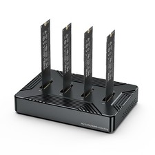 MiliPow 4-Bay M.2 NVME SATA SSD Enclosure Tool-Free, USB 3.2 Gen 2 10Gbps Ext... picture