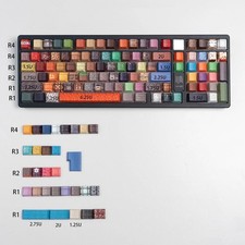 Minecraft Pixel Keyboard Keycap Set of 128 PCS Mechanical Cross Shaft Key Caps picture