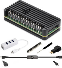 Kit Carcasa de Aluminio para Pi Zero Dos con Adaptador HDMI y Hub OTG con Cable picture
