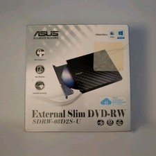 ASUS External Slim DVD Drive SDRW-08D2S-U LITE PC Mac Cable Manual Included picture