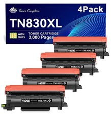 TN830XL Toner Replacement for Brother TN830 HL- MFC- DCP-Series Black 4-Pack NEW picture