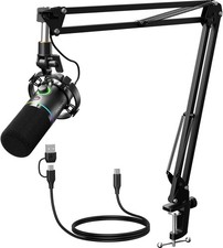 MAONO XLR/USB Dynamic Microphone Kit, RGB Podcast PD200 mit Boom Arm, Black  picture