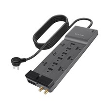Belkin Surge Protector Power Strip w/ 12 AC Outlets & 8ft Long Flat Plug picture