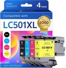 LC501XL Ink Cartridges High Yield Aurasky Chip 4-Pack Compatible With Brother BN picture