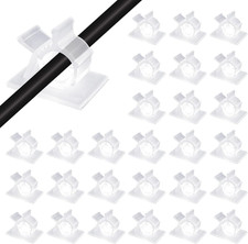 30Pcs Adhesive Cable Clips Translucent Wire Organize Cables Holder picture