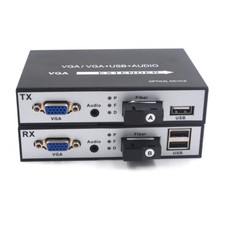 1080P VGA over Fiber optic Media Converter Extender with KVM USB SC S/M up 20Km picture