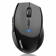 TeckNet Wireless Optical Wireless Computer Mouse, Black picture