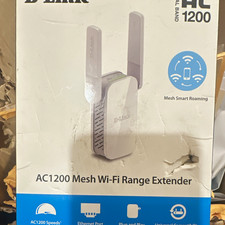 D-Link AC1200 Dual Band Mesh Wi-Fi Extender 1200 Mbps Ethernet White picture