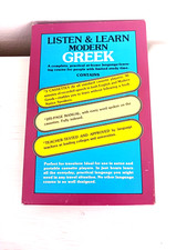 Listen And  Learn Modern Greek + 3 Cassettes + Manual Learn At Home Made In USA  picture