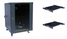 Raising Electronics 12U Wall Mount Network Server Cabinet Glass Door w/ 2 shelf picture