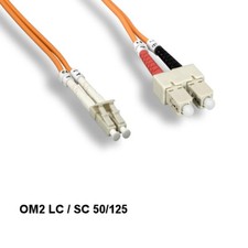 Kentek 6.56ft/2m OM2 LC to SC Multi-Mode Fiber Optic Cable 50/125 Duplex Network picture