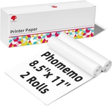 Phomemo M832 Thermal Paper 2 Rolls, 8.5