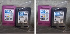 Set 4 Genuine HP 901XL Black & 901 Color Inkjets Seal Intact NO BOX NO BAG picture