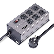 Startech Startech Flat Plug 6-Outlet Heavy Duty Industrial Power Strip picture