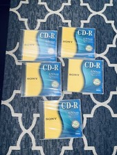 New, Sealed Lot of 5 Sony CD-R CD Recordable 650MB 74min Compact Disc CDQ-74CN picture