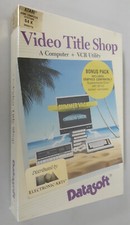 SEALED Video Title Shop A Computer & VCR Utility by Datasoft for Atari 64K 1987 picture