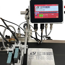 2 heads QR Bar batch code variable date variable number logo expiry date label   picture