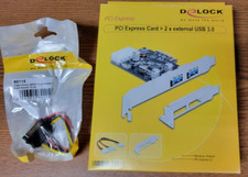 Delock PCI Express Card 2 x external USB 3.0 + Sata 15 Pin Female 4 Pin 60115 picture
