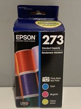 Epson 273 (T273520) Color Ink Cartridge - Cyan Magenta Yellow Black EXP. 12/2017 picture