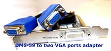 DUAL VGA Ports Adapter (Female). ✔️  Dell HP ✔️ DMS-59 to dual (2) VGA Outputs. picture