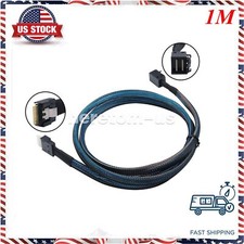 Mini SAS Slimline SAS Slim 4.0 SFF-8654 4i 38pin to SFF-8643  HD Cable 100CM picture