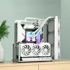 SOC-NAS-A Open Frame NAS Case 10 HDD Bays Aluminum ATX Vertical GPU Water Cooled picture