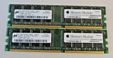 1GB Kit 2x512MB DDR1 400MHz PC-3200 Desktop RAM Micron Apple G4 G5 Mac Pair picture