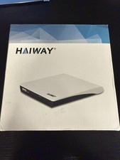 HAIWAY External DVD Drive USB CD DVD Reader Burner Portable White picture